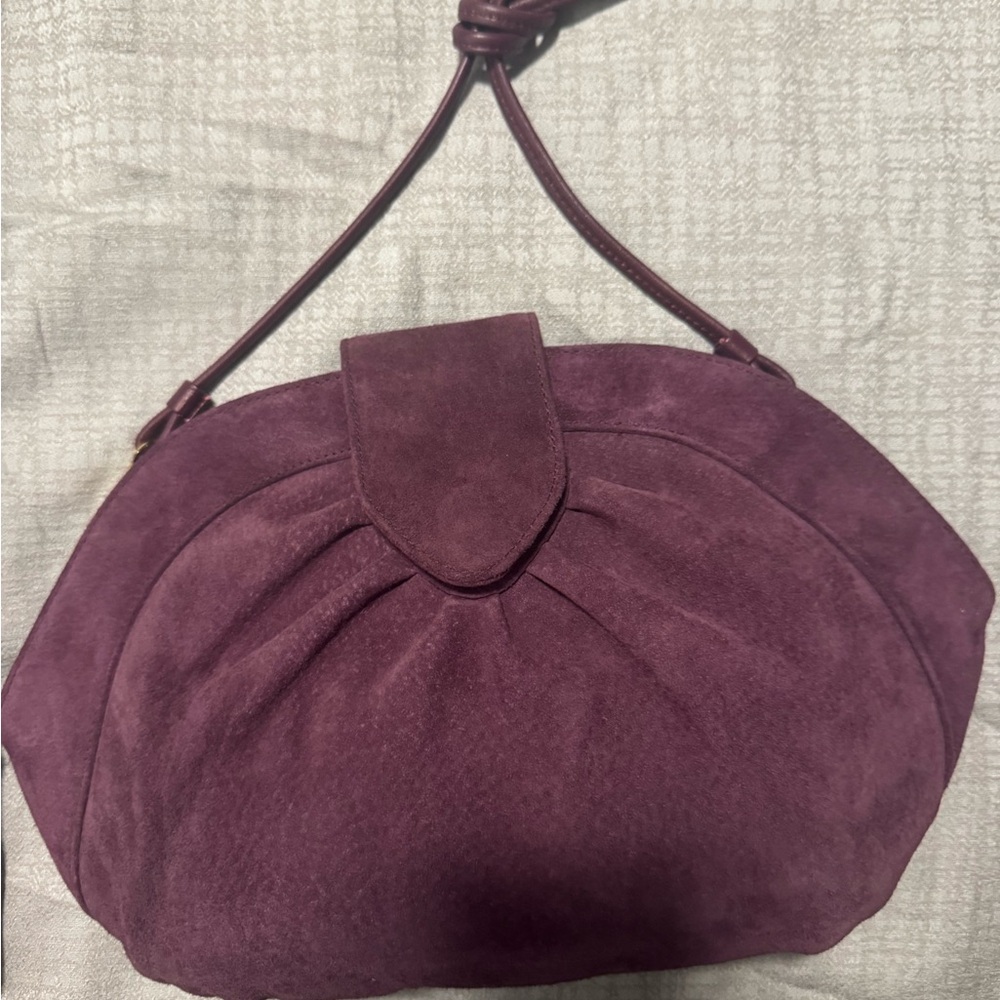 Elegant Purple Suede Women's Bag